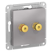 AtlasDesign Алюминий Аудиорозетка двойная Systeme Electric (Schneider Electric)