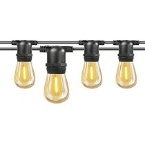 Гирлянда Белт Лайт Gen-Beltlight-10M-40E27-IP65 Black (Шаг 25См/16а/2*1,5mm +3m шнур)