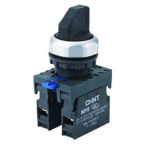 Переключатель без подсветки NP8-10X/212, 2 положения фиксацией, черный, 1НО, IP65 (R) CHINT