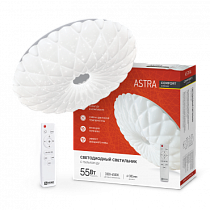 Светильник светодиодный COMFORT ASTRA 55Вт 230В 3000-6500K 4400Лм 385x90мм с пультом ДУ IN HOME