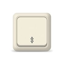 Выключатель проходной одноклавишный Олимп, открытой установки, 10А, 220В, бежевый UNIVERSAL