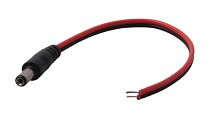 Разъем питания DC штекер 2,5х5,5мм с проводом 20 см REXANT
