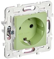 SKANDY Розетка с заземлением с защитными шторками 16А SK-R04G мятный IEK