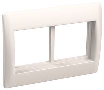 Рамка 4 модуля Праймер с суппортом 75мм белый  IEK