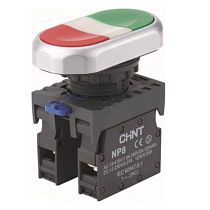 Двойная, кнопка NP8-20S 1НО+1НЗ, IP65 (R) CHINT Двойная, кнопка NP8-20S 1НО+1НЗ, IP65 (R) CHINT