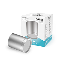 Светильник светодиодный Gauss накладной с рассеивателем HD019 6Вт хром сатин 4100K 68х75мм, 420lm