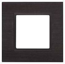 Рамка ЭРА Elegance 14-5201-05 для выключателей и розеток одиночная металл чёрный