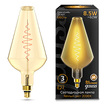 Лампа светодиодная Gauss Filament Vase E27 8,5Вт Amber 660lm 2000K