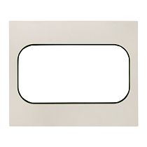 Стокгольм Рамка для розетки 2-местная белая с  линией цвета черный  EKF PROxima