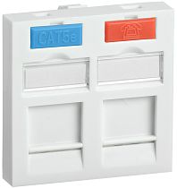 ITK Вставка 45х45мм для 2 мод. Keystone Jack с маркером IEK