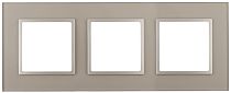 Рамка для выключателей и розеток тройная ЭРА Elegance 14-5103-04 стекло шампань