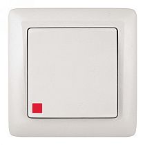 ХИТ скрытая установка Белый Выключатель 1клавишный  с подсветкой 6А Systeme Electric (Schneider Electric)