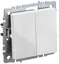 BRITE Выключатель 2-клавишный 10А ВС10-2-0-БрБ белый IEK BRITE Выключатель 2-клавишный 10А ВС10-2-0-БрБ белый IEK