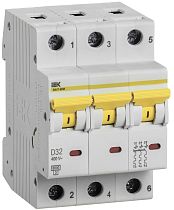 Автоматический выключатель трехполюсный D 32А 6кА ВА47-60M  IEK