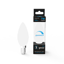 Лампа Gauss Свеча 6.5W 550lm 6500К E14 LED 1/10/100