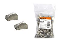 Разъем RJ-45 FTP для кабеля кат. 6, 8P8C (100шт) TDM Разъем RJ-45 FTP для кабеля кат. 6, 8P8C (100шт) TDM