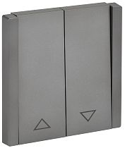 FORTE&PIANO Выключатель жалюзи 10А FP511 сталь IEK FORTE&PIANO Выключатель жалюзи 10А FP511 сталь IEK