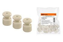 Изолятор керамический для ретро провода  «ЭКО» сосна (10шт)  TDM