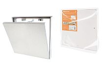 Люк под плитку, алюминиевый, съемный, нажимной, ограничитель-цепочка, 400х400,  TDM