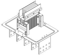 Секция фланцевая прямая Тип2 630А Al 3L+N+PER некрашенная IP55 транспортировочная  IEK