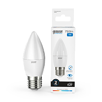 Лампа светодиодная Gauss Elementary Свеча 10Вт 750lm 6500K E27 Лампа светодиодная Gauss Elementary Свеча 10Вт 750lm 6500K E27