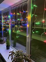 Гирлянды ENOB-2M  ЭРА Гирлянда LED Бахрома 2м*1м мультиколор, 24V, IP44