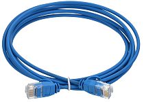 ITK Коммутационный шнур кат.5E UTP LSZH 1,5м slim язычок син IEK