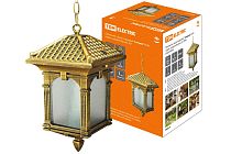 Светильник садово-парковый "Самурай" 60 Вт, подвес, шагрень/бронза, Е27,  TDM Светильник садово-парковый "Самурай" 60 Вт, подвес, шагрень/бронза, Е27,  TDM