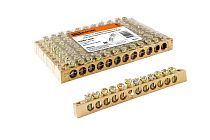 Шина "N" нулевая 6х9мм 12/2 (12 групп/крепеж по краям)  TDM