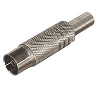 TV-разъем гнездо никелированный c пружиной REXANT