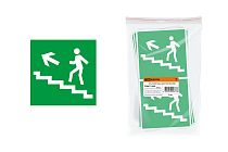 Знак "Направление к эвакуационному выходу (по лестнице налево вверх)" 150х150мм  TDM