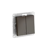 AtlasDesign Мокко Выключатель 2-кл. с подсвет.,сх.5а, 10АХ, мех., быстрозажим. клемм