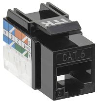 ITK Модуль Keystone Jack кат.6 UTP 110 IDC 90град чёрный IEK