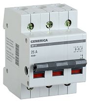 Выключатель нагрузки трехполюсный ВН-32 25А GENERICA IEK
