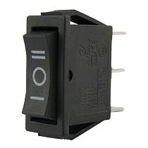 Клавишный переключатель YL202-01 3 положения черный с подсв. 230В 1НО+1НЗ (100шт/упак)  ЭНЕРГИЯ