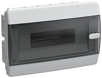 UNION Compact Корпус пластиковый ЩРВ-П-12 IP41 черная прозрачная дверь  IEK