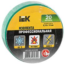 Изолента ПВХ 0,18х19 мм зеленая 20 метров  IEK