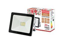 Прожектор светодиодный СДО-04-020Н 20 Вт, 3000 К, IP65, серый, Народный TDM