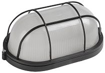 Светильник ЖКХ НПП 1202 100Вт E27 IP54 черный овал с решеткой  IEK