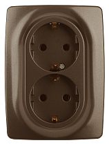 Розетка ЭРА 12 12-2106-13 16A 250В бронза двойная