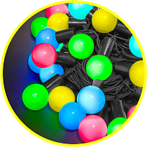 Гирлянда Navigator NGF-B02-70RGB-10-8m-230-BL-IP44