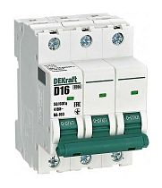 Автоматический выключатель 3Р  16А х-ка D ВА-103 6кА DEKraft Автоматический выключатель 3Р  16А х-ка D ВА-103 6кА DEKraft