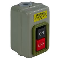 Пост кнопочный BS216B 3P 10A 2 кнопки on/off  ЭНЕРГИЯ