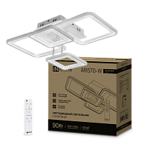 Светильник сд ELEGANT ARISTO-W 90Вт 230В 3000-6500K 7000Лм 530х370х145мм пульт ДУ белый IN HOME Светильник сд ELEGANT ARISTO-W 90Вт 230В 3000-6500K 7000Лм 530х370х145мм пульт ДУ белый IN HOME