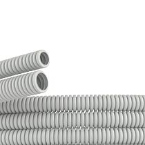 Труба ПВХ гибкая гофр. д.20мм, лёгкая без протяжки, 50м, цвет серый DKC