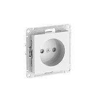 AtlasDesign Белый Розетка без заземления со шторками, 16А, мех., быстрозажим. клемм