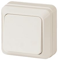 Выключатель Intro Quadro 2-101-02 одноклавишный 10А-250В IP20 ОУ слоновая кость