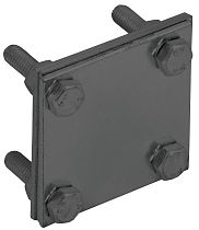 Зажим крестообразный с разделителем полоса-полоса 40мм оцинкованная сталь TD IEK