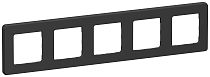 IEKINSPIRIA Рамка 5-местная 6730791 черный матовый IEK