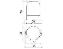 Cветильник ЖКХ ЭРА НББ 01-60-001 для бани пласт/стекло, прямой IP65 E27 max 60Вт 135х105х84 БЕЛЫЙ